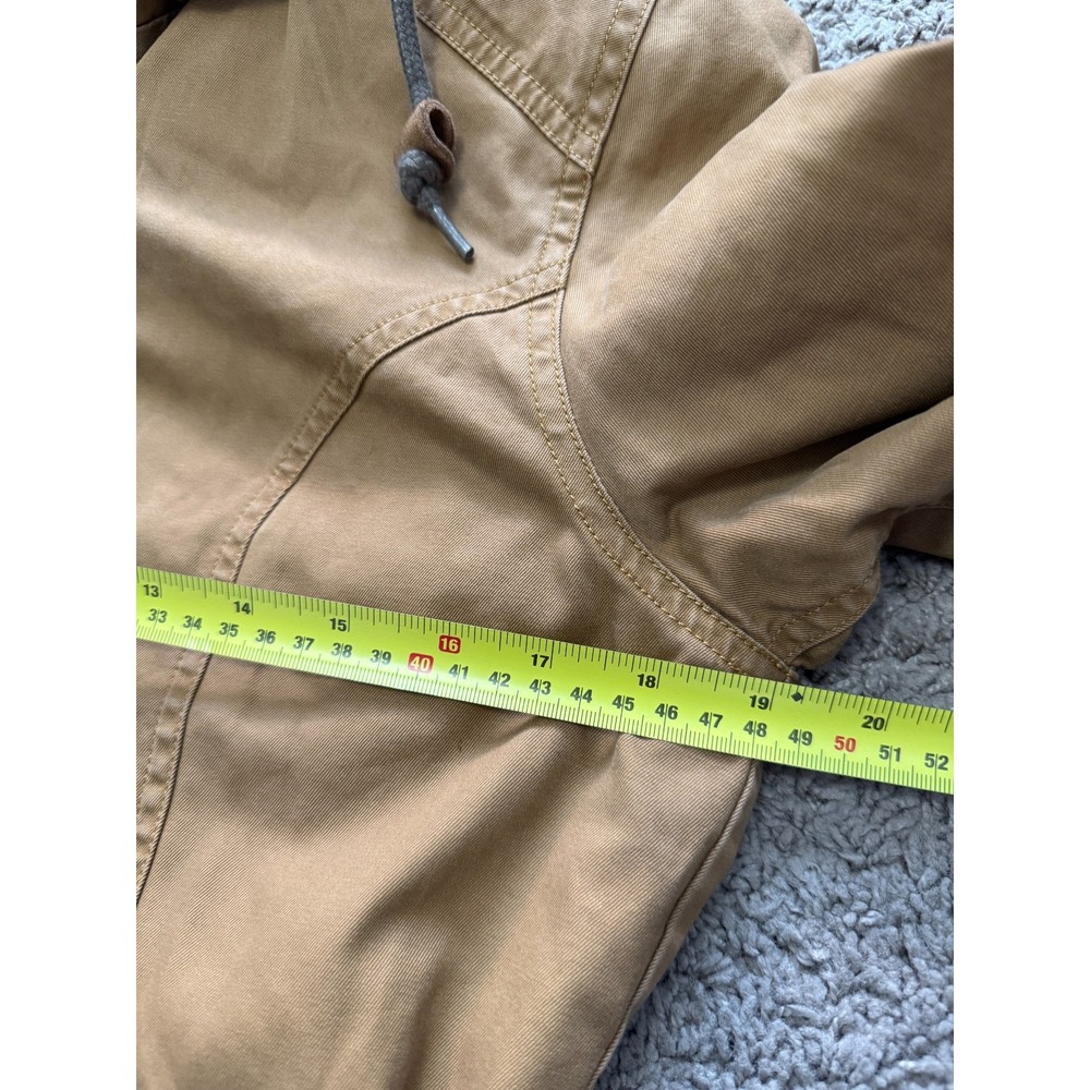 The North Face Fleece Lined Hooded Trench Jacket Wheat Women's Size Small Canvas - Picture 7 of 12